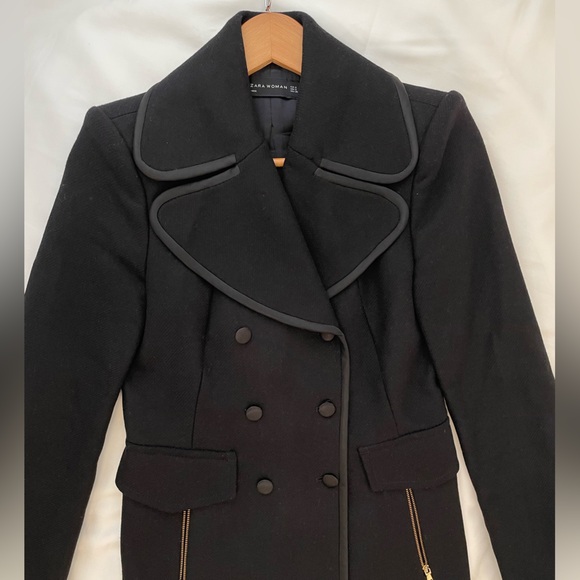 Zara double breasted wool coat - Picture 1 of 7